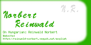 norbert reinwald business card